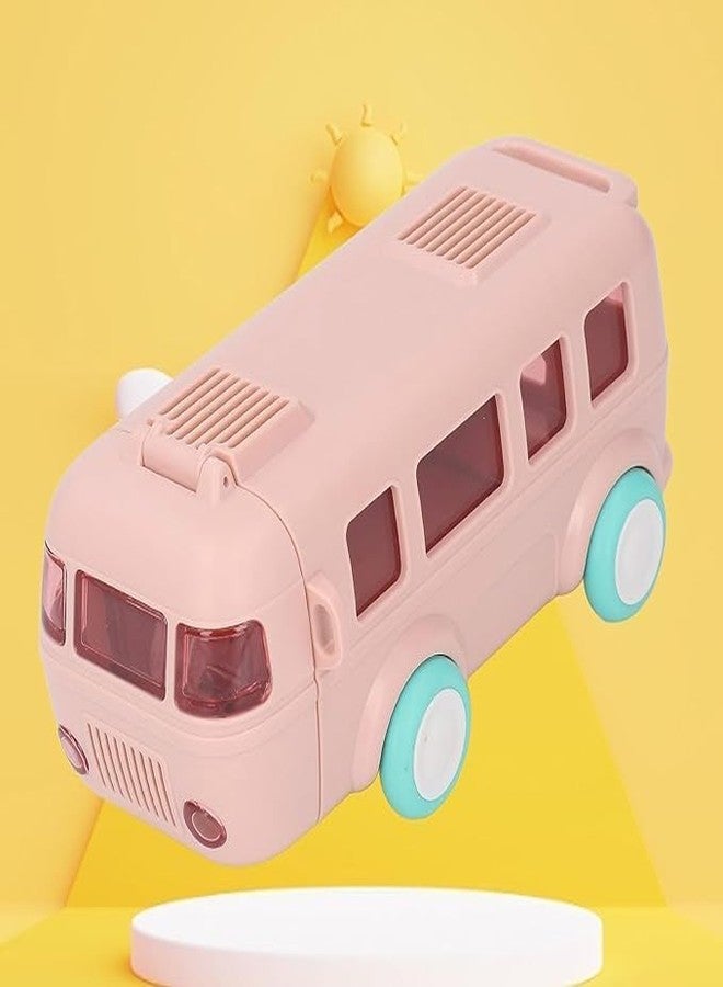 AESTROKE Cartoon Car Straw Water Cup,Portable Detachable Bus Water Bottle - Image 2
